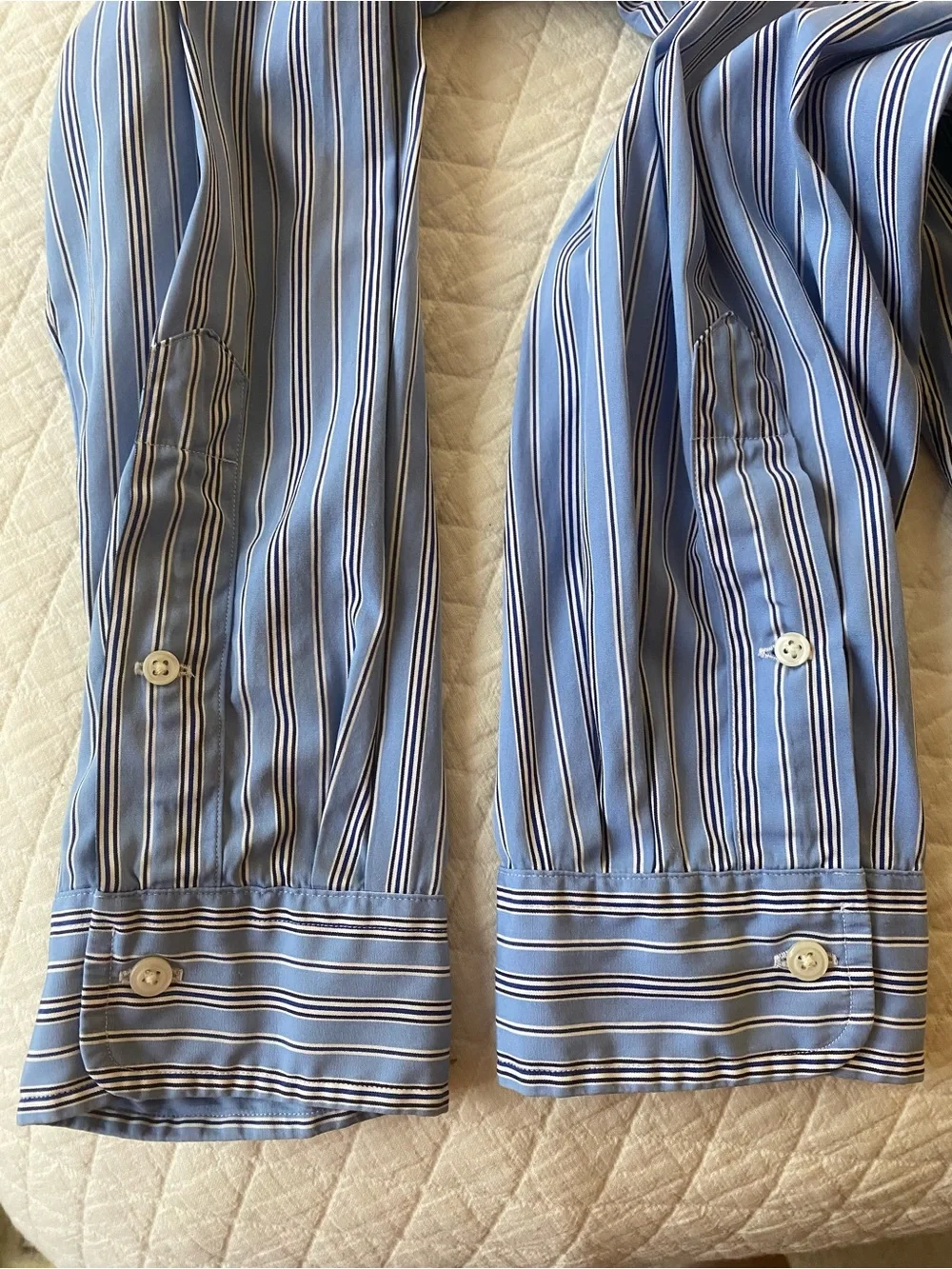 Polo by Ralph Lauren Pony Blue Striped Button-Down Long Sleeve Shirt Oxford XXL